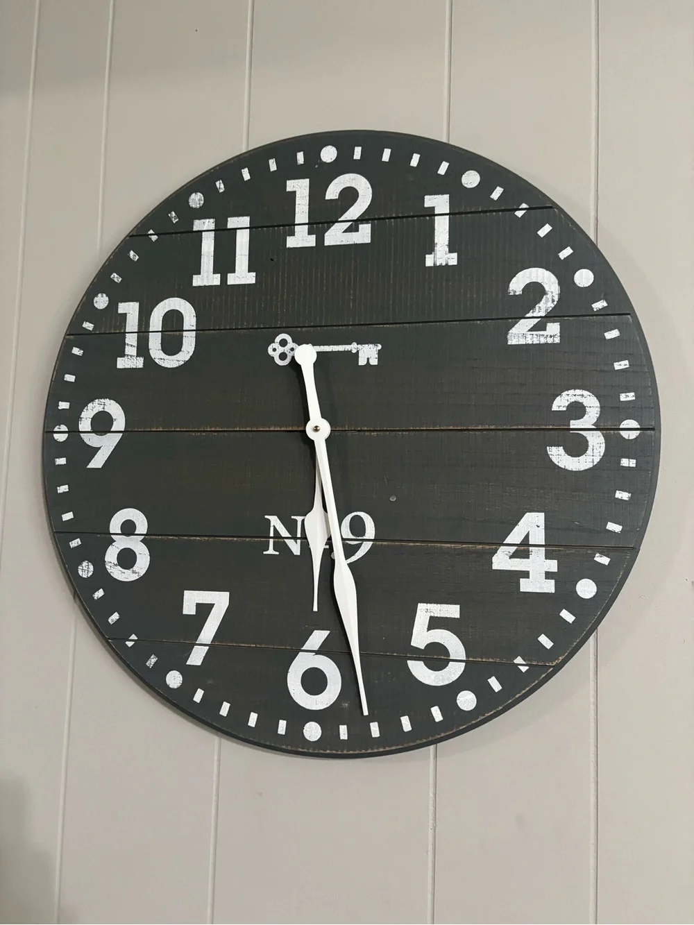 Black & White Large Wall Clock - Decorative Home Wall Decor